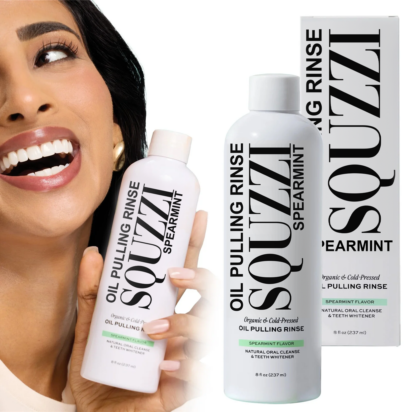 Squzzi Spearmint Oil Pulling Rinse