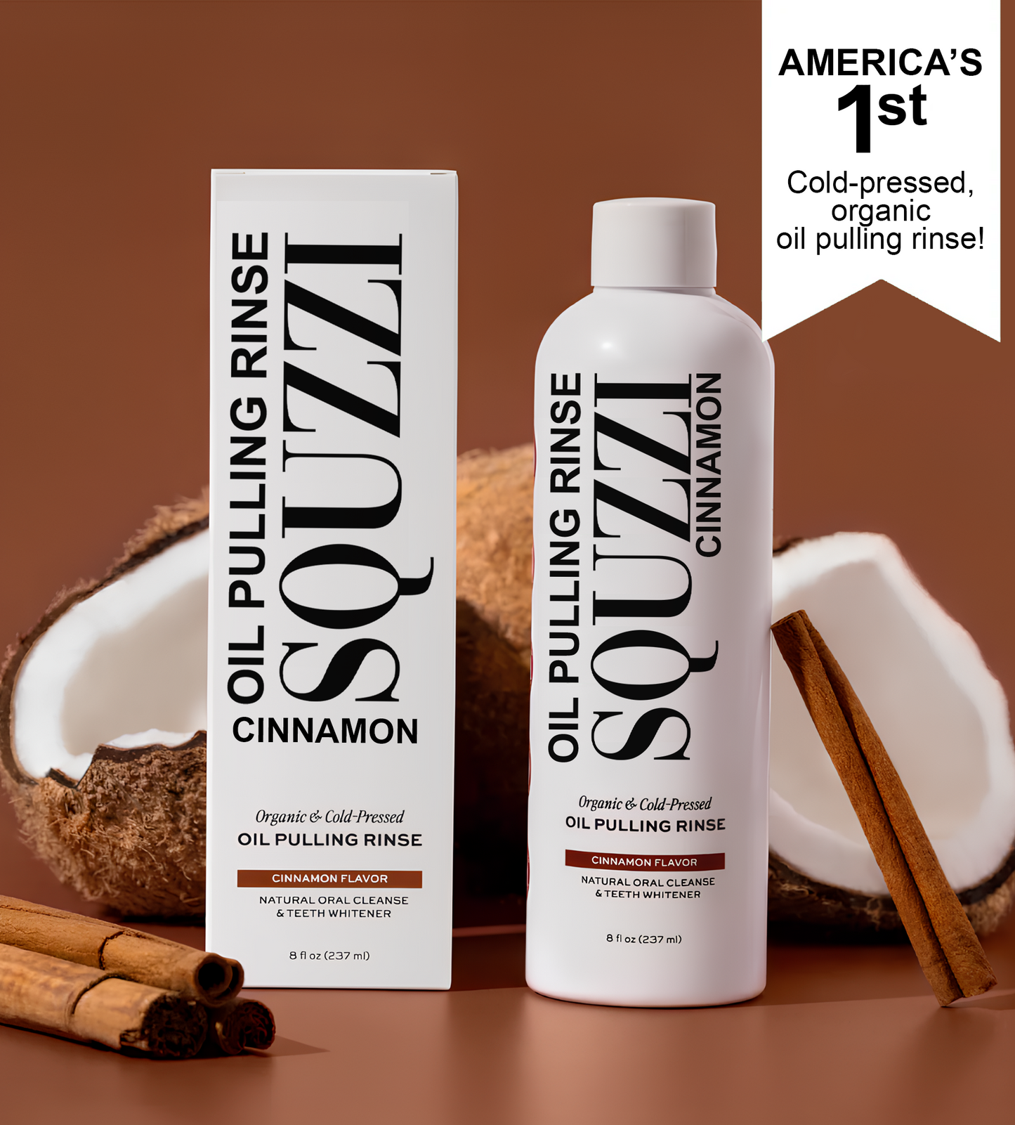Squzzi Spearmint Oil Pulling Rinse