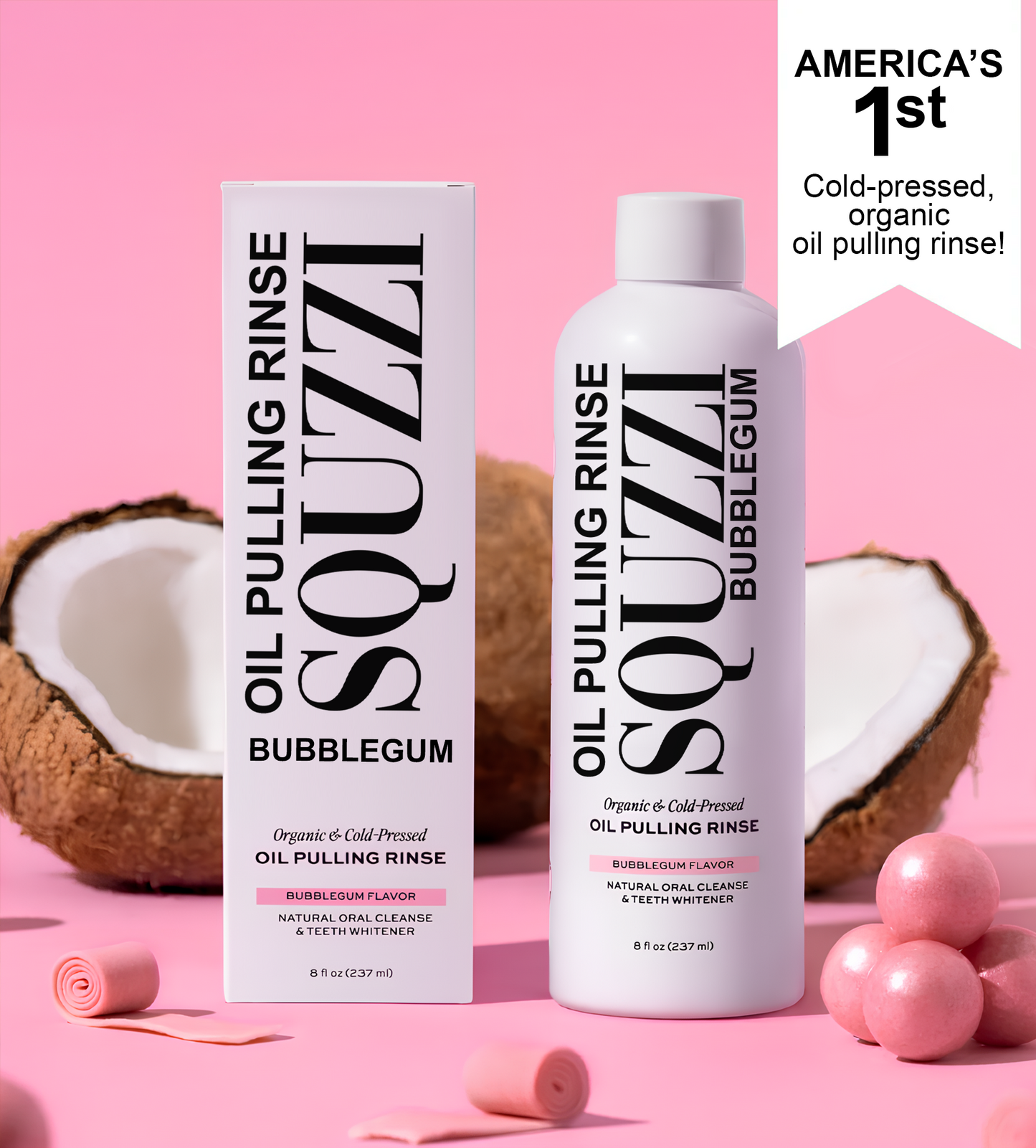 Squzzi Spearmint Oil Pulling Rinse