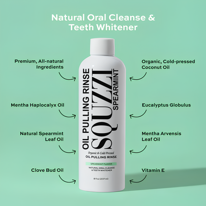Squzzi Spearmint Oil Pulling Rinse